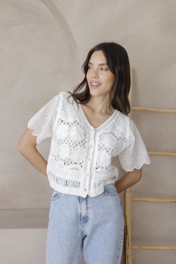 Producto - Chaleco Alfonsina Crochet y Broderie