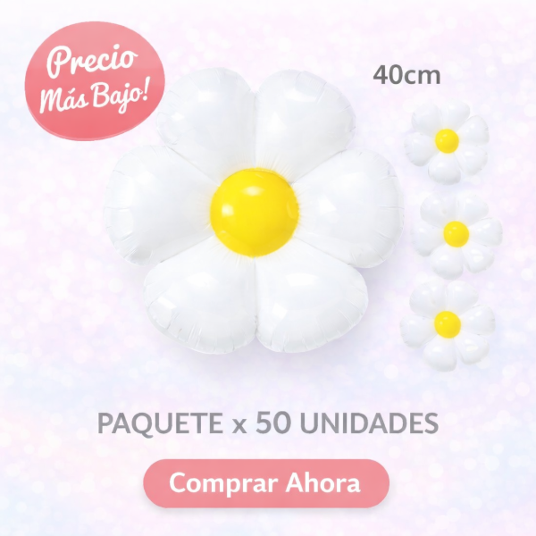 Producto - Globo Margarita 40cm paq. x 50 unidades
