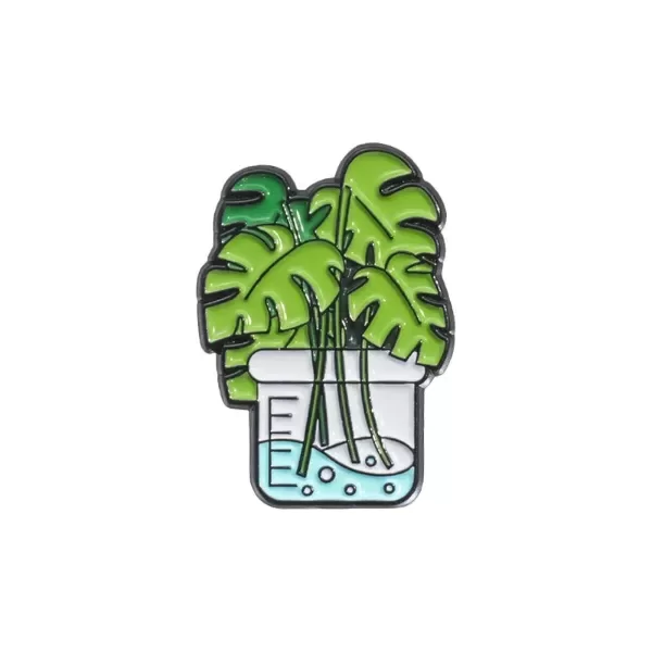 Producto - Pin Botánico - Monstera en Vaso de Precipitado
