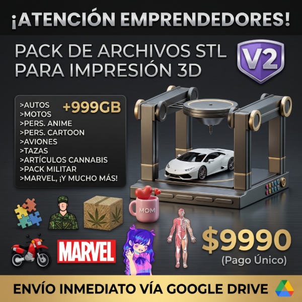 Producto - N38: MEGA PACK DE ARCHIVOS STL v2! (+1TB de contenido)!