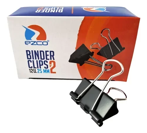 Producto - Aprieta Papel Binder Clips Negro 25 mm
