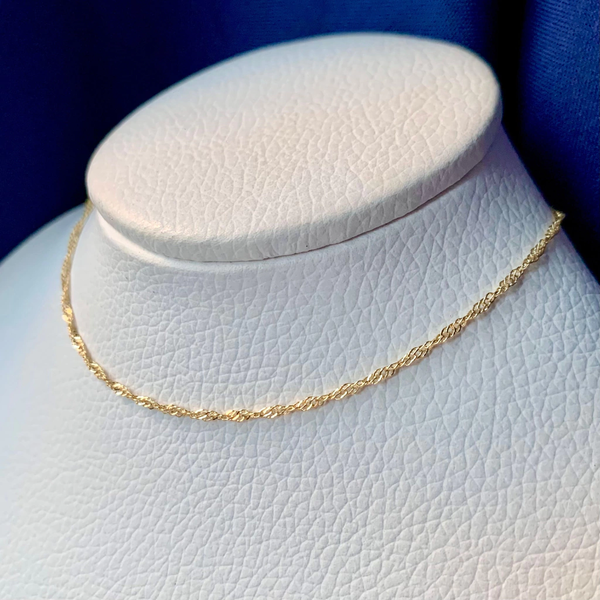 Producto - Collar laminado en Oro 18K Singapur
