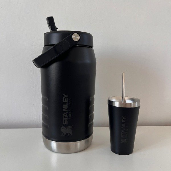 Producto - SET DE TERMOLAR 2L CON MATE Y BOMBILLA - Negro