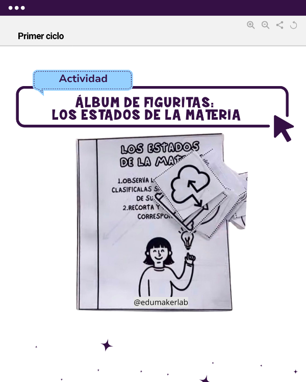 Producto - ÁLBUM DE FIGURITAS: LOS ESTADOS DE LA MATERIA