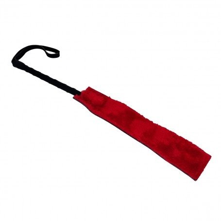 Producto - Fusta Chica Azotadora De Cuero con Peluche Rojo