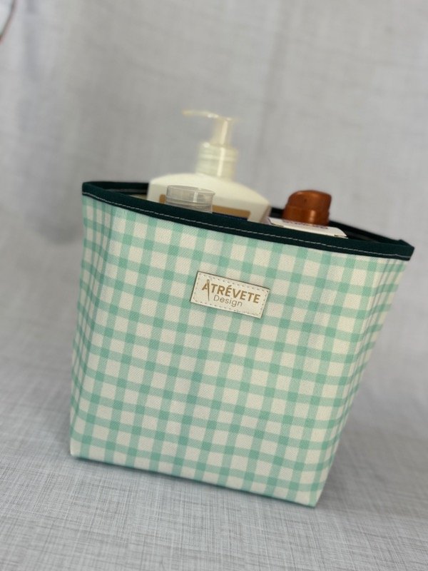 Producto - Cesta Organizadora - Cuadrille verde