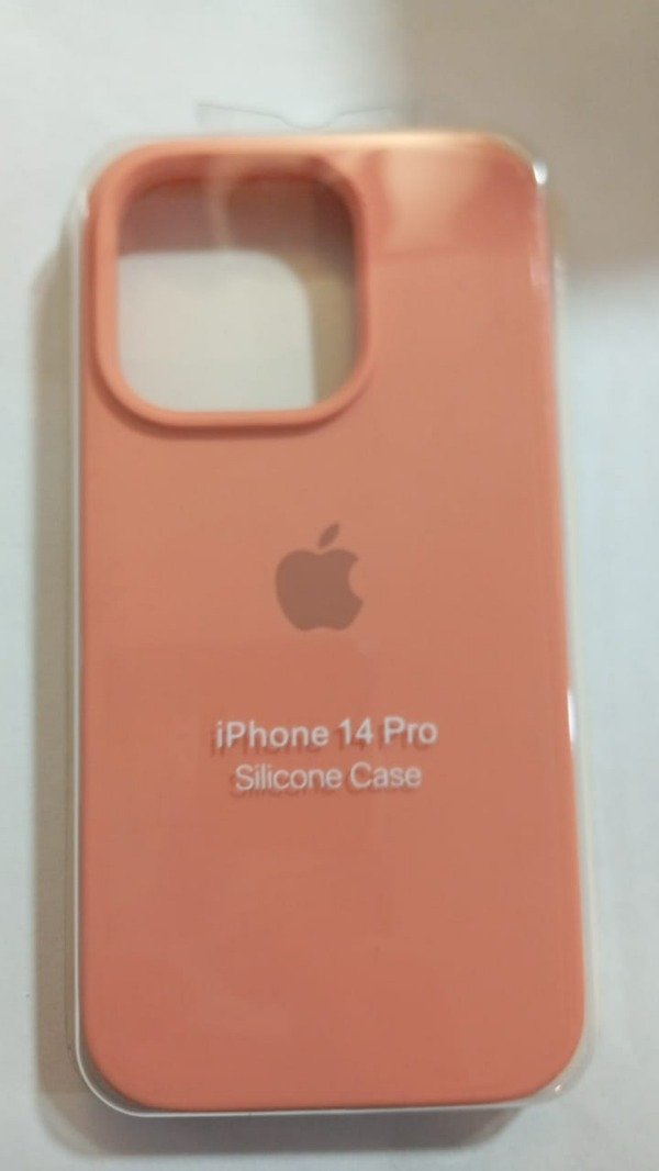 Producto - Funda Silicone Case Salmon Logo para iPhone 14 Pro