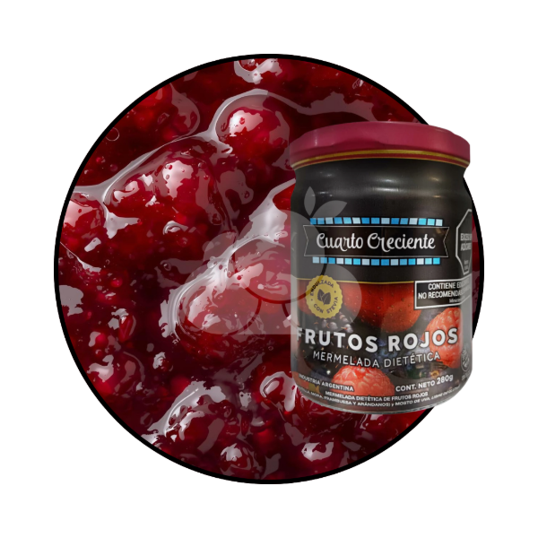 Producto - Mermelada Dietética de Frutos Rojos "Cuarto Creciente" (x 280gr.)