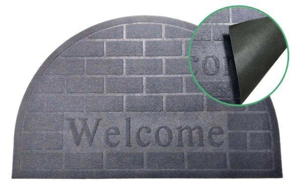 Producto - FELPUDO SEMICIRCULO BIENVENIDOS / WELCOME 37X57 prox