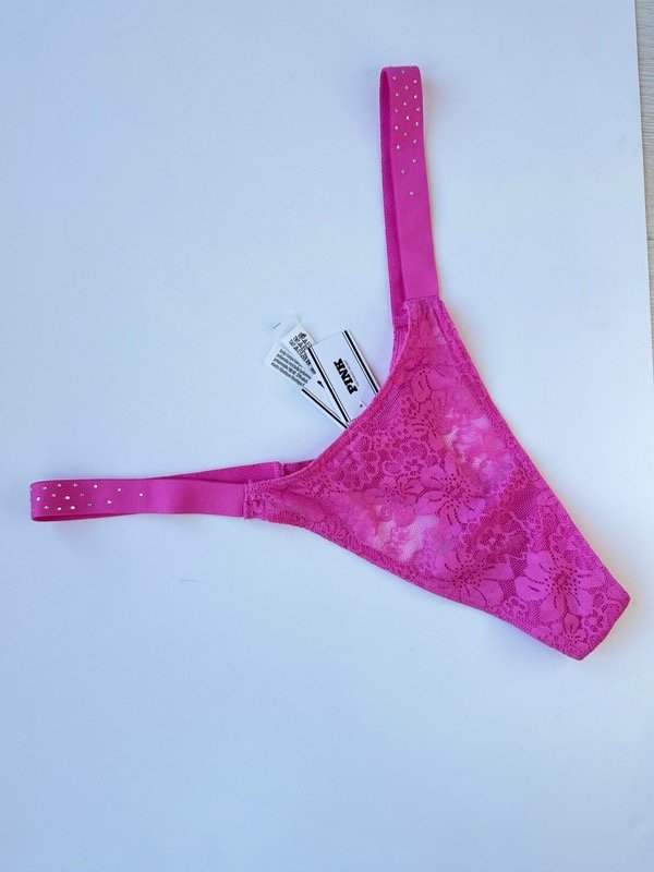 Producto - Tanga de Encaje PINK Victoria's Secret con Strass Importada