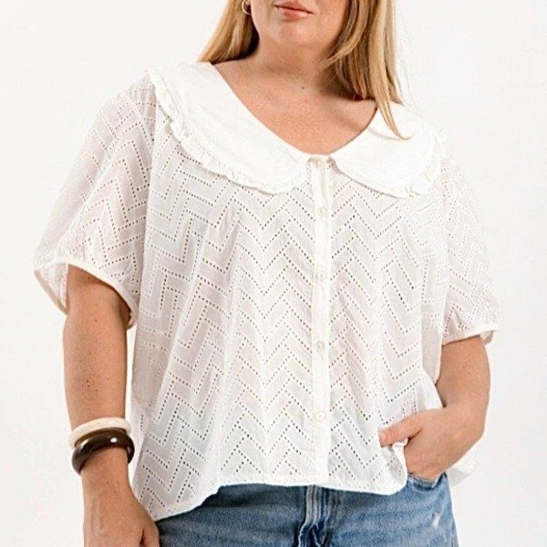 Producto - Blusa broderie cuellito 7332 - 0
