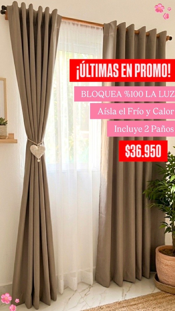 Producto - ÚLTIMAS - CORTINAS BLACKOUT X2 PAÑOS