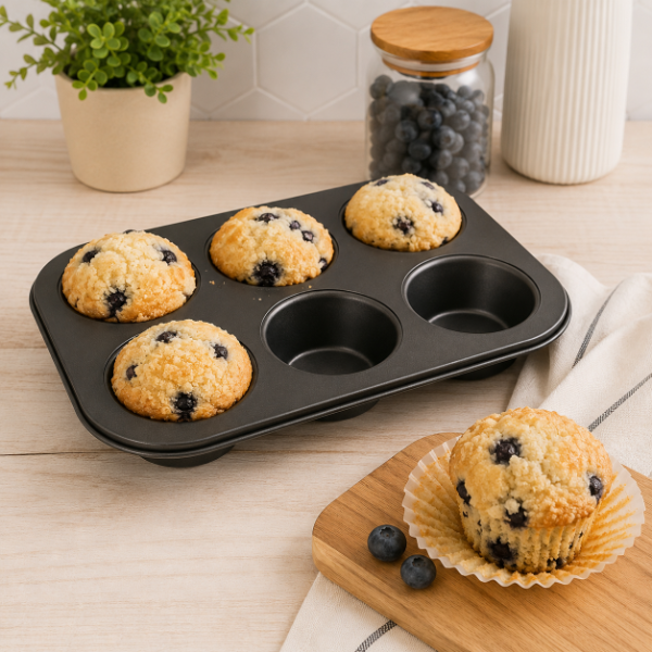 Producto - Muffinera Antiadherente 6 Cavidades