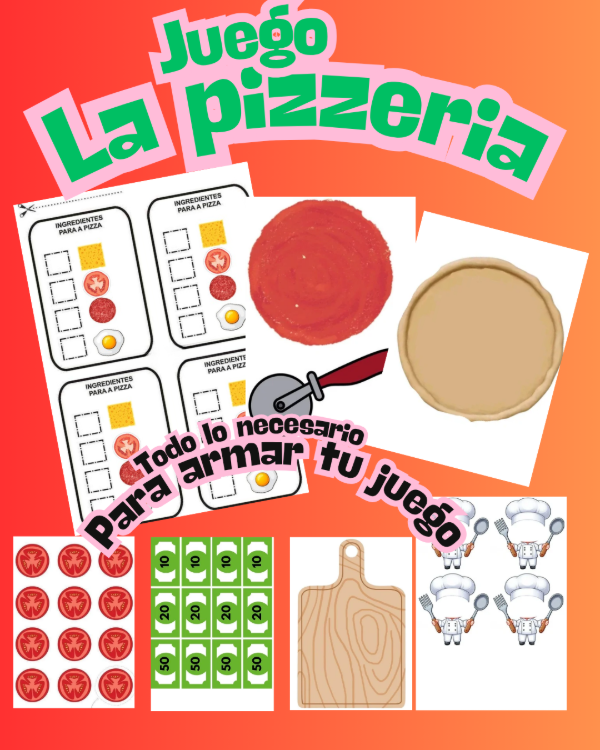 Producto - Juego la pizzería imprimible