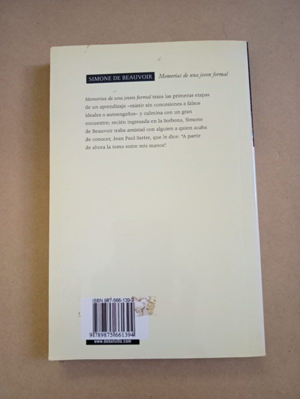 Producto - Memorias de una joven formal - Simone de Beauvoir - Debolsillo 2006 - 1
