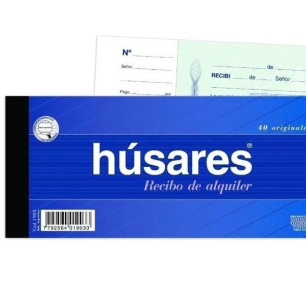Producto - Talonario Húsares - Recibo de Alquiler
