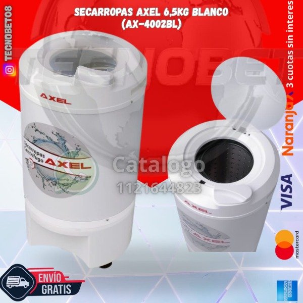 Producto - ecarropa Axel 6.5 Kg Blanco AX-4002BL