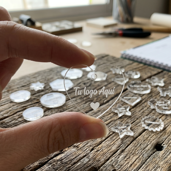 Producto - Etiquetas y Dijes Acrílico Transparente