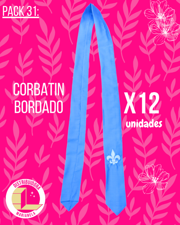 Producto - Corbatines Bordados - Pack x12 unidades