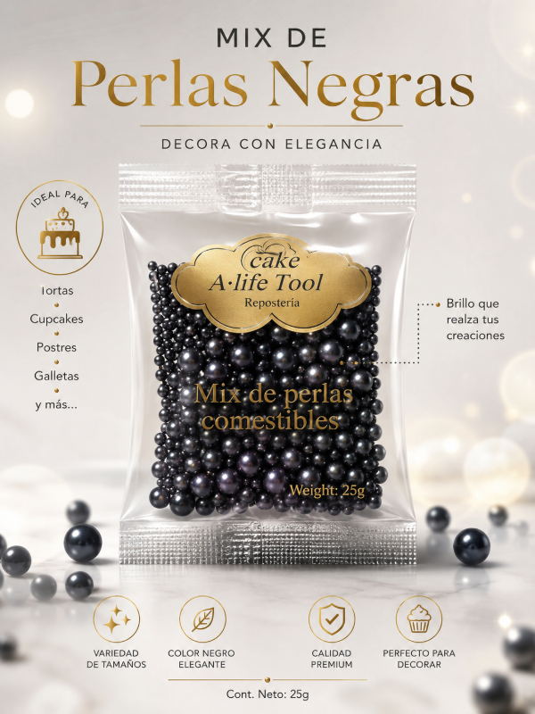Producto - Mix de perlas negras