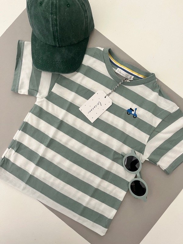 Producto - REMERA RENATO RAYADA VERDE