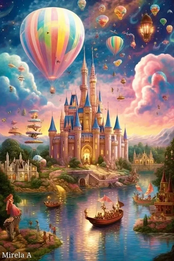 Producto - Kit De Pintura Con Diamantes Diamond Painting 30x40cm - Castillo Globos