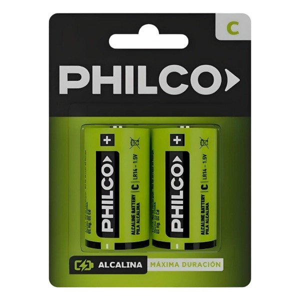 Producto - Pilas Philco Alkalina C blister x 2