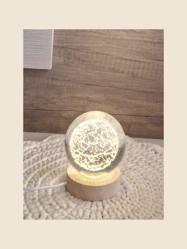 Producto - Lámpara esfera de vidrio 3D "Constelación"