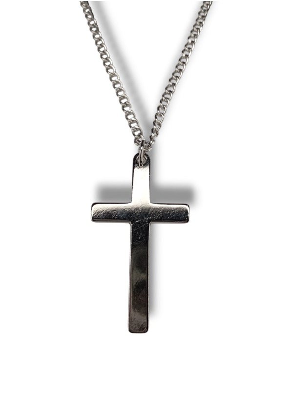 Producto - Collar cruz plateada