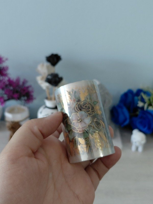 Producto - Washis en PET - Midnight garden verde #002