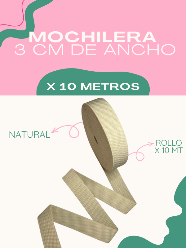 Producto - MOCHILERA X 10 MTS - Natural