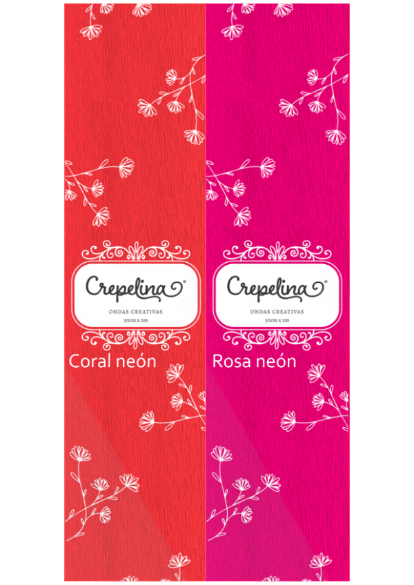 Producto - Crepelina (papel crepé) - Colores neón (2 unidades iguales)
