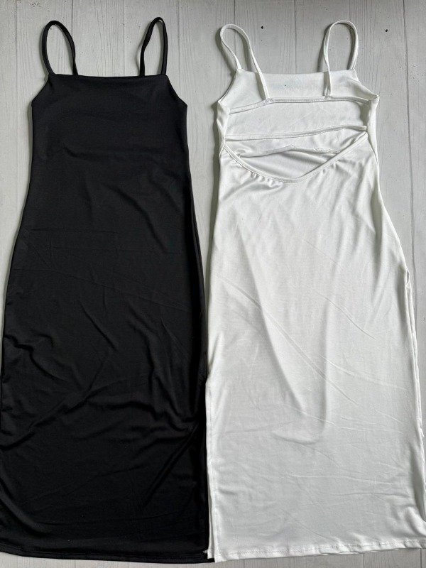 Producto - [7994] Vestido largo tiras espalda microfibra