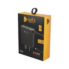 Producto - CARGADOR LETS STARK 4,4A 2 USB C/CABLE V8 M.08