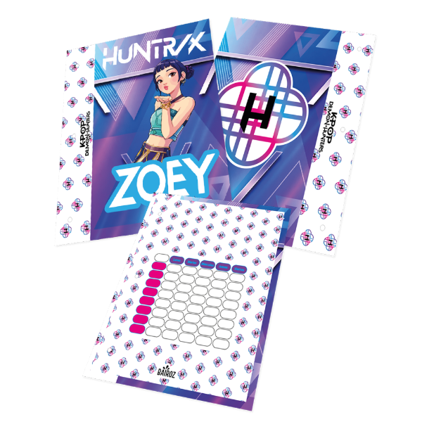 Producto - Carpeta Escolar N3 2 Tapas Con Organizador De Demon Hunter Huntrix Zoey jgo 1