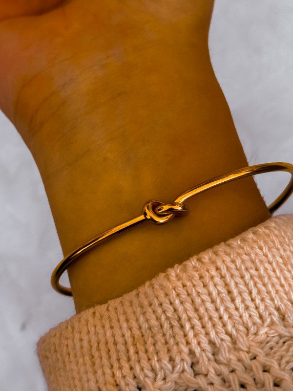 Producto - Esclava nudo dorado