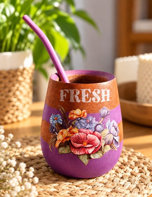 Producto - Mate de madera con bombilla - 3