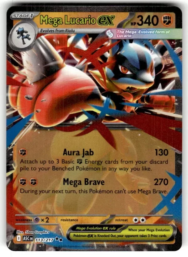 Producto - Mega Lucario ex 113/217 Double Rare Ascended Heroes Pokemon