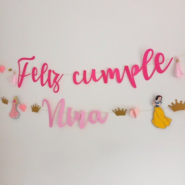 Producto - Guirnalda tipográfica Princesas