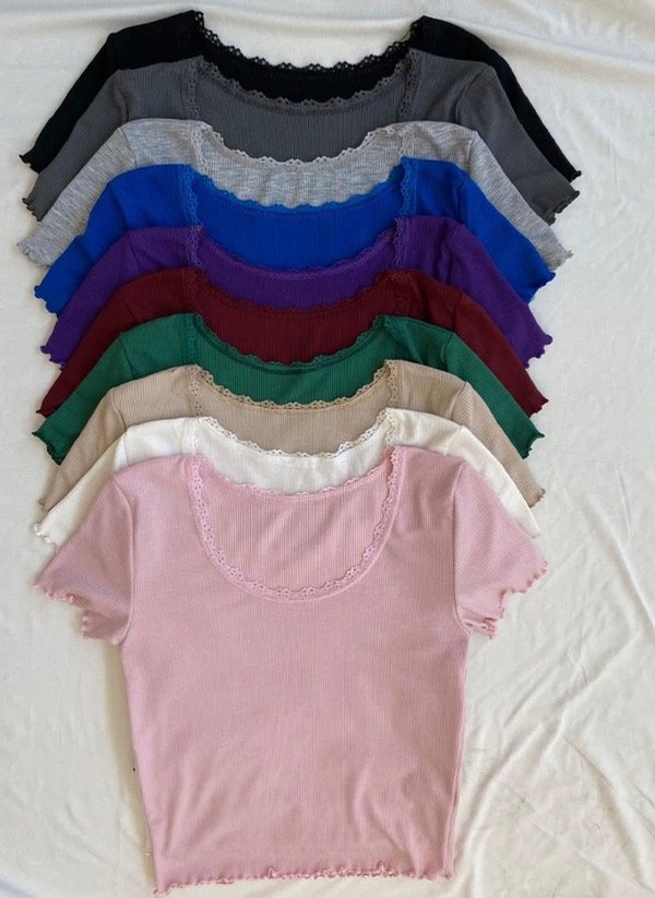 Producto - Remera Morley m/c con Puntilla #2048
