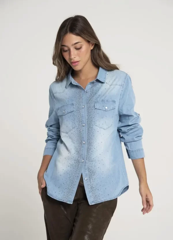 Producto - Camisa de Jean Con Strass