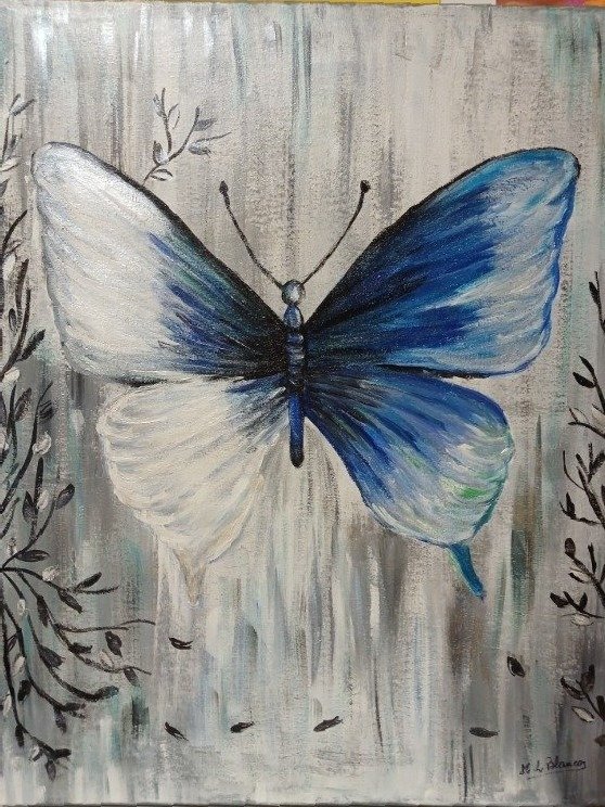 Producto - Cuadro Decorativo- Mariposa Azul