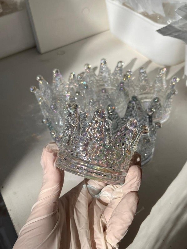 Producto - Porta Vela Holográfico "Corona" - 1
