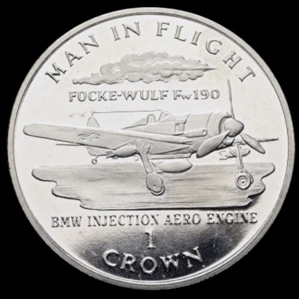 Producto - Isla de Man. 1 Crown de 1995 "Man in flight"