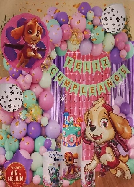 Producto - Set de Globos Paw Patrol Skye y Deco Party . 71 Artículos