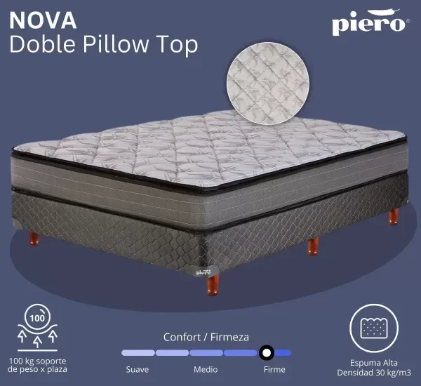 Producto - Colchón Piero Nova Doble Pillow Top 200x160 - 7