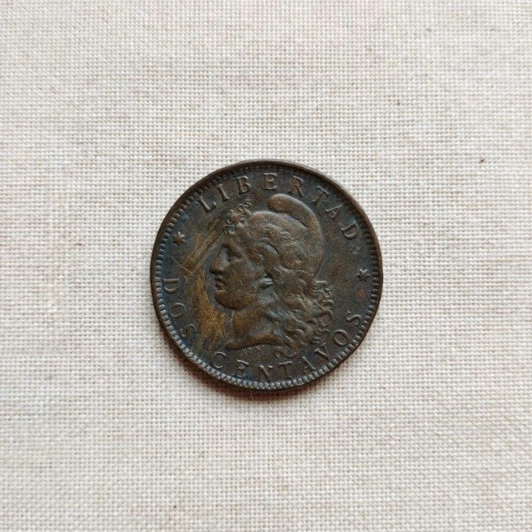 Producto - Moneda Argentina 2 Centavos-1892 -Bronce-Libertad