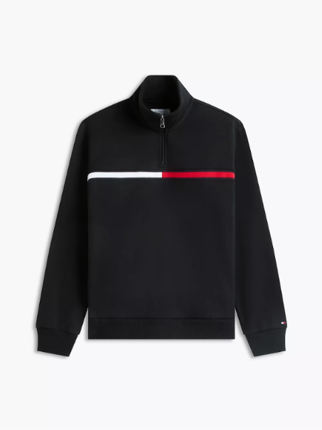 Producto - Flag Stripe Logo Quarter-Zip Sweatshirt Negro - 3