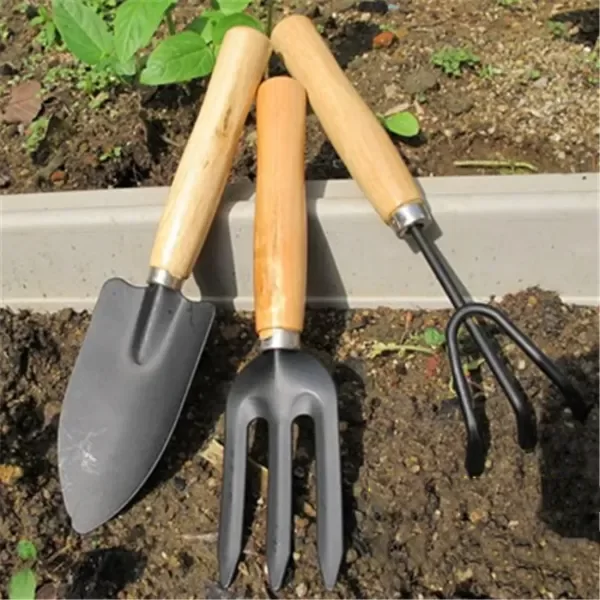 Producto - SET DE HERRAMIENTAS P/JARDIN MANGO MADERA