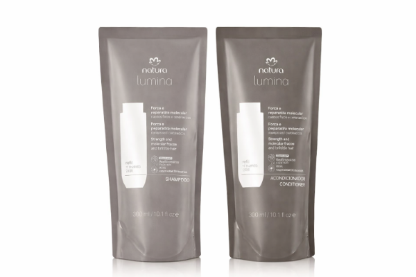 Producto - Kit Lumina fuerza y reparación molecular : Repuestos Shampoo + Acondicionador